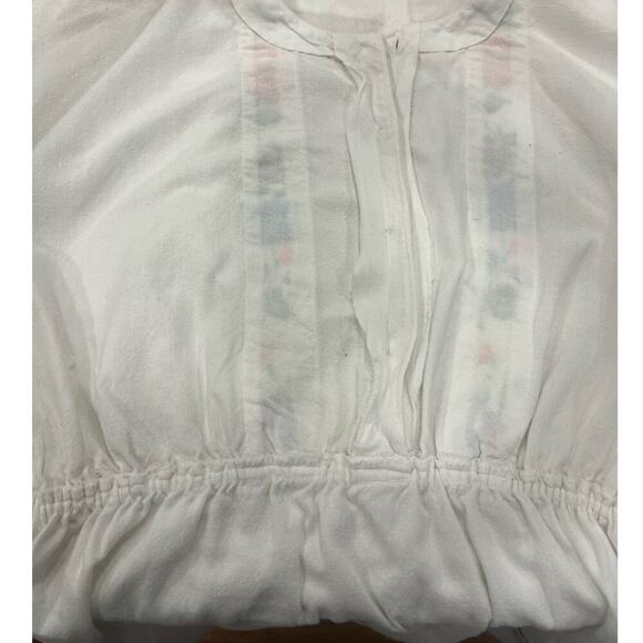 Handmade Embroidered Shirt Dress Multicolor Cotton Short Sleeve Midi sze Medium - Picture 9 of 16